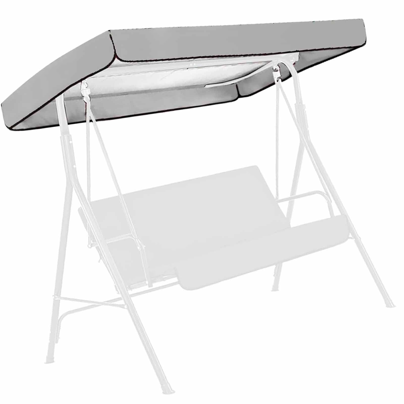 Outdoor Swing Canopy Replacement Porch Top Cover Removable Canopy of 2-Seat Swing Chair Canopy Waterproof for Patio Yard 2 Seat