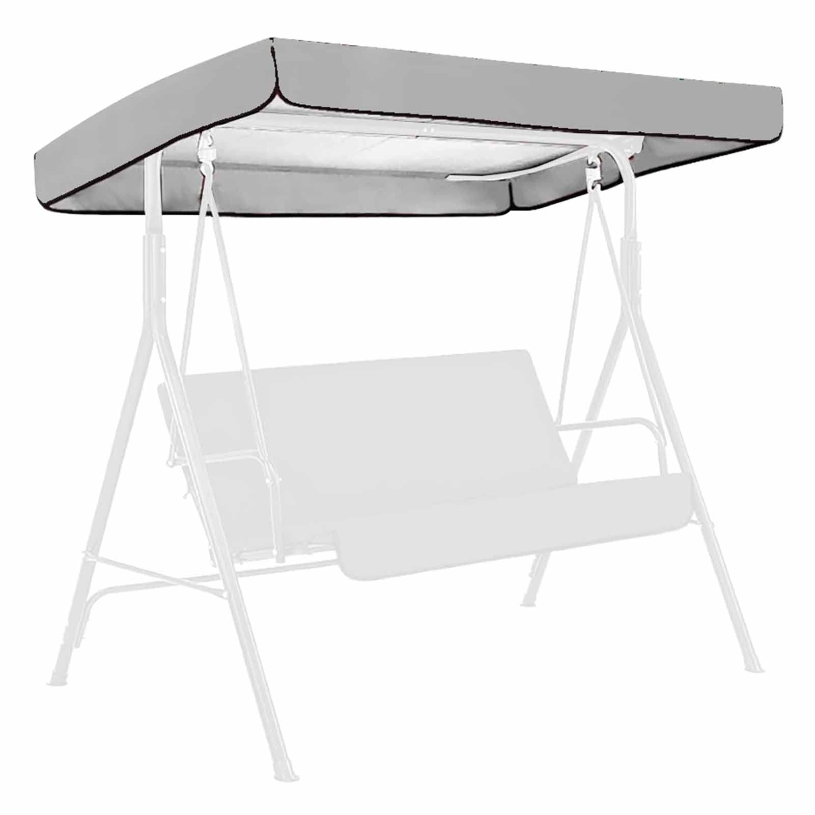 Outdoor Swing Canopy Replacement Porch Top Cover Removable Canopy of 2-Seat Swing Chair Canopy Waterproof for Patio Yard 2 Seat