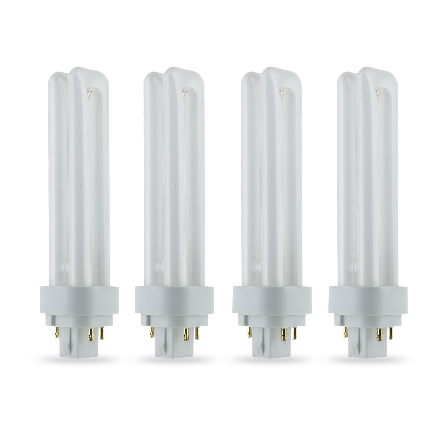 (4 Pack) 18 Watt Compact Fluorescent Light Bulb 4100K Cool White 4 Pin G24q-2, Replacement for Sylvania 20668 and PL-C 18W/841/4P/ALTO