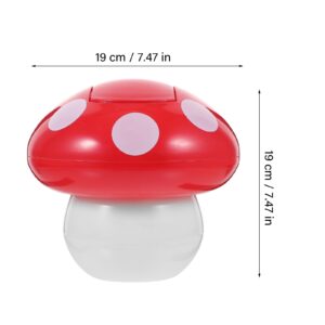 Garneck Desktop Mini Trash Can with Lid - Cute Cartoon Mashroom Waste Can - Pipefitter Bro Game Theme Mushroom Decorating Trash Can for Home Office Kitchen Desk