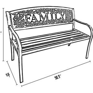 Leigh Country Family Metal Bench