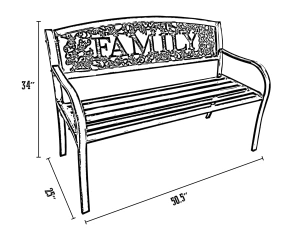 Leigh Country Family Metal Bench