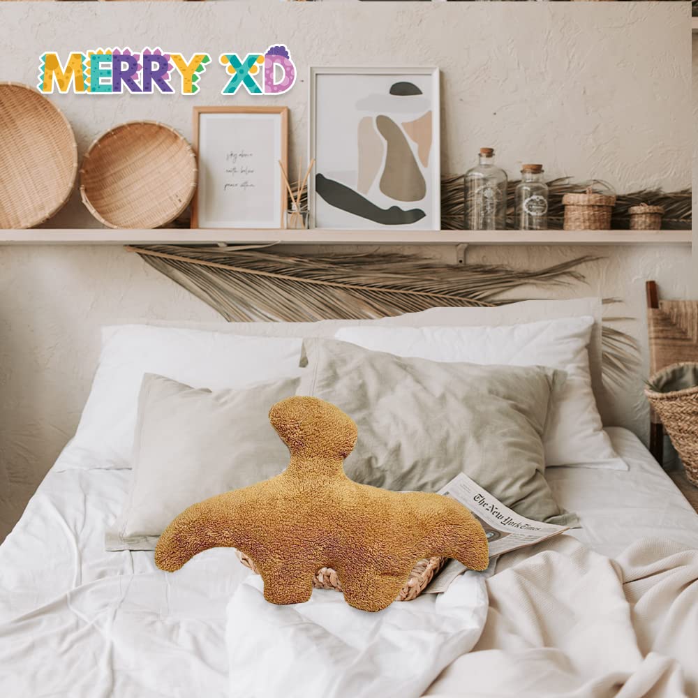 MerryXD Dino Nugget Plush Pillow - 19 Inch Funny Dino Chicken Nugget Stuffed Toy - Soft Pterodactyl- Perfect for Birthday Decor, Dinosaur Theme Party, Easter Decorations