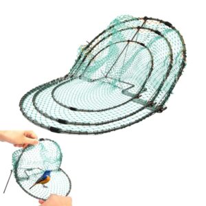 pigeon bird trap,large spring domestic humane live bird traps net for birds pigeons sparrow quail hunting cage traps tools humane live trap mesh (d)