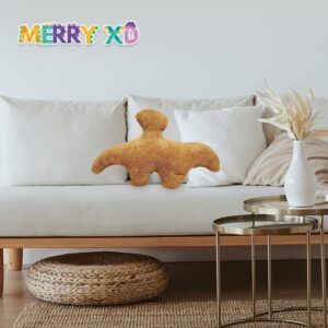 MerryXD Dino Nugget Plush Pillow - 19 Inch Funny Dino Chicken Nugget Stuffed Toy - Soft Pterodactyl- Perfect for Birthday Decor, Dinosaur Theme Party, Easter Decorations