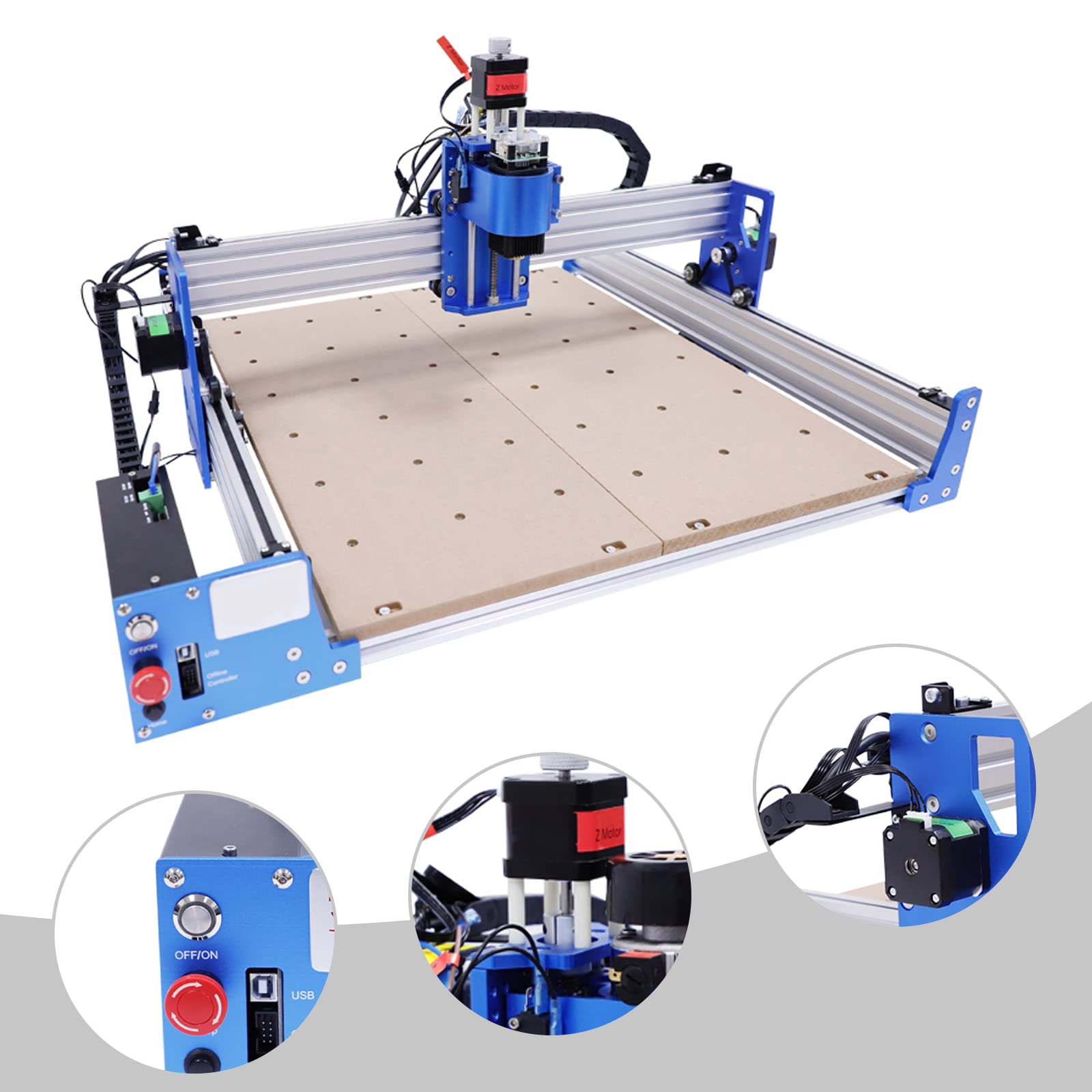 CNC Router Machine, CNC Machine Kit Pro Milling Machine, Mini DIY CNC Router Kit, Engraving Machine, for Wood Metal Acrylic MDF Carving Arts Crafts DIY Design