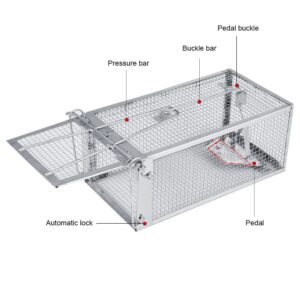 THE PERFECT PART USA Mouse Trap Rat Trap Rodent Trap Live Catch Cage, Easy to Set Up and Reuse