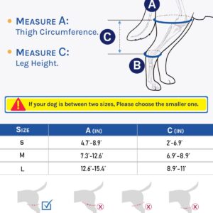 MerryMilo dog knee brace for torn acl hind leg -Upgraded Anti-Slip, Support for Cruciate Ligament Injury, Arthritis, Joint Pain, Muscle Sore, CCL Brace(Size: S, Left Leg)