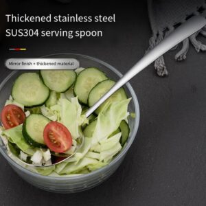 SIAIQIANG X-Large Serving Spoons Set,Foodgrade 18/8 Stainless Steel Serving Spoons,11.4 Inch Large Serving Utensils of Spoons Set,Serving for Salads Pasta Platters Mashed Potatoes Buffets Etc (2pack)