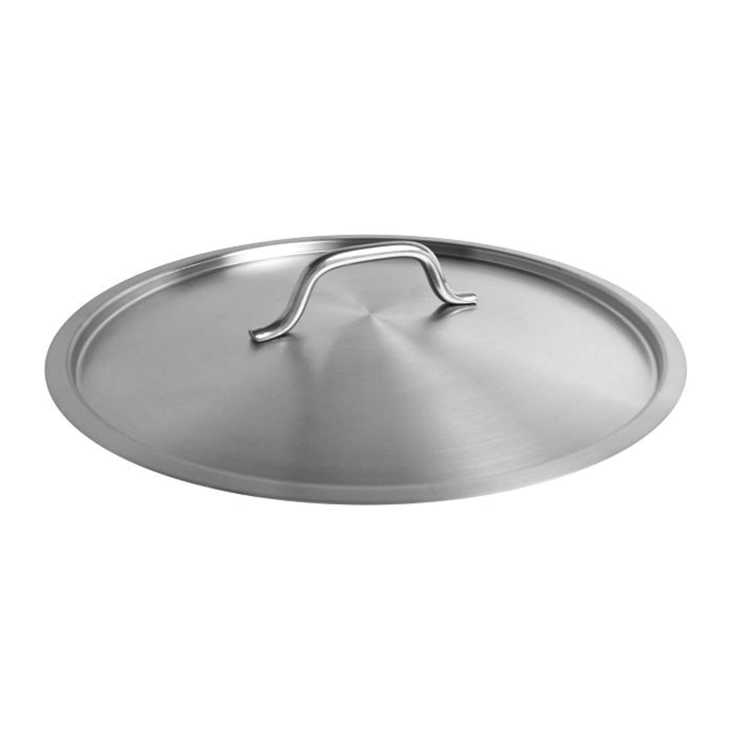 TrueCraftware- 32 qt. Stainless Steel Stock Pot Lid 15" Diameter x 1/2" Thickness- Heavy Duty Stock Pot Cover Stew Pot Simmering Pot Soup Pot Lid for Soup Pasta Vegetable Oven Safe & NSF Certified