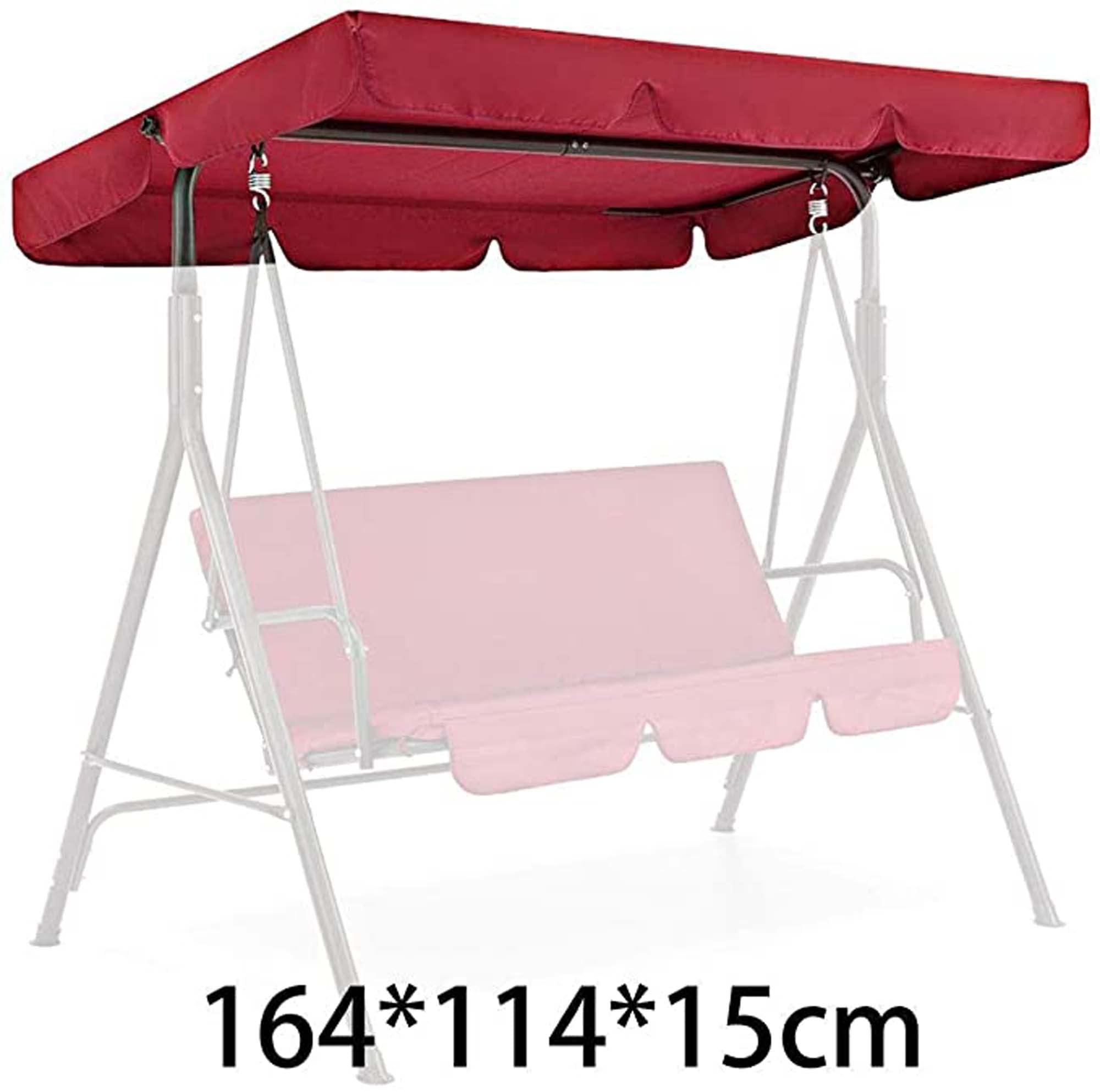 NARFIRE Replacement Canopy,Outdoor Garden Swing Seat Replacement Canopy Sun Shade Awning Cover(Excluding Swing Red)