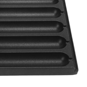 Asixxsix Cast Iron Sausage Pan, Nonstick 8 Grids Sausage Grilling Pan Smokeless BBQ Grilling Pan Hot Dog Pan for Stove Top Pre Seasoned Square Grill Pan for Turkey Sausages, Hot