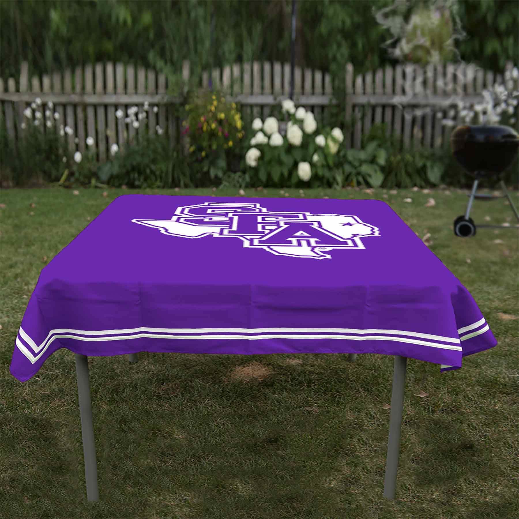 College Flags & Banners Co. Stephen F. Austin Lumberjacks Logo Tablecloth or Table Overlay