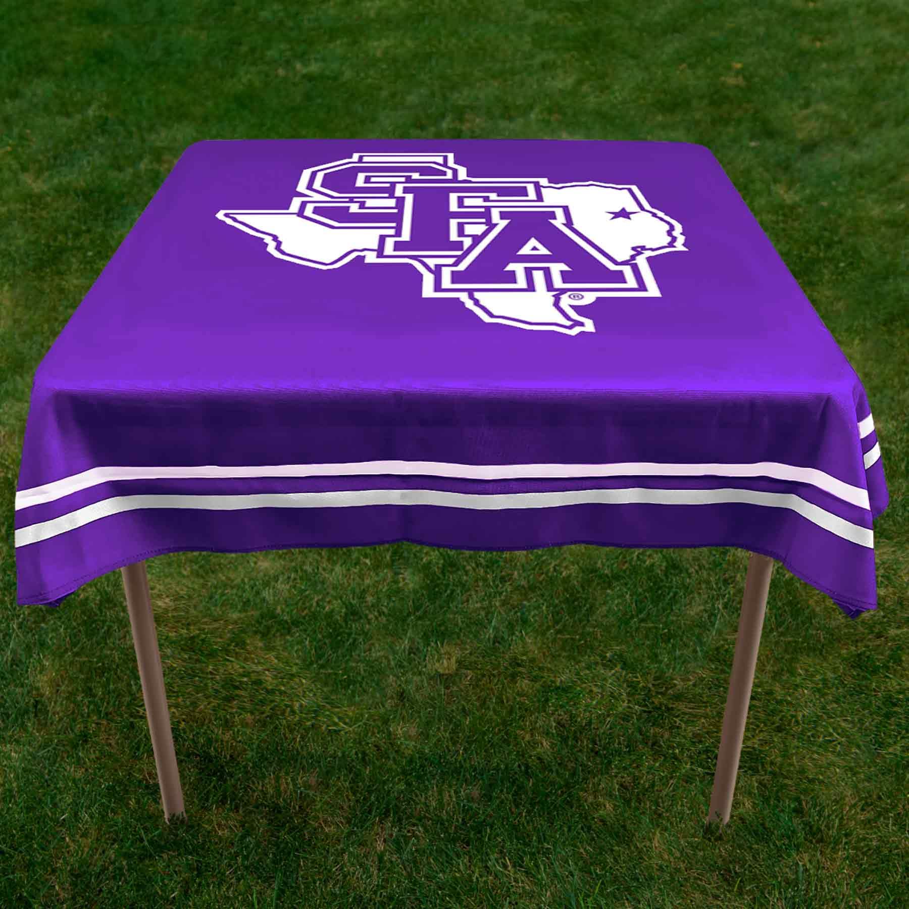 College Flags & Banners Co. Stephen F. Austin Lumberjacks Logo Tablecloth or Table Overlay