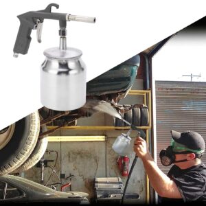 Sandblaster Gun Kit, Air Sand Blasting Gun, Air Undercoating Spray Gun with750cc Aluminium Cup, for Rubberized Undercoat, Proofing