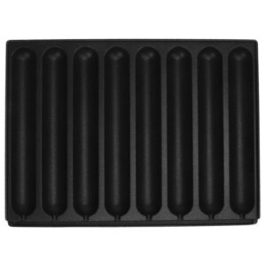 Asixxsix Cast Iron Sausage Pan, Nonstick 8 Grids Sausage Grilling Pan Smokeless BBQ Grilling Pan Hot Dog Pan for Stove Top Pre Seasoned Square Grill Pan for Turkey Sausages, Hot