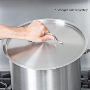 TrueCraftware- 32 qt. Stainless Steel Stock Pot Lid 15" Diameter x 1/2" Thickness- Heavy Duty Stock Pot Cover Stew Pot Simmering Pot Soup Pot Lid for Soup Pasta Vegetable Oven Safe & NSF Certified