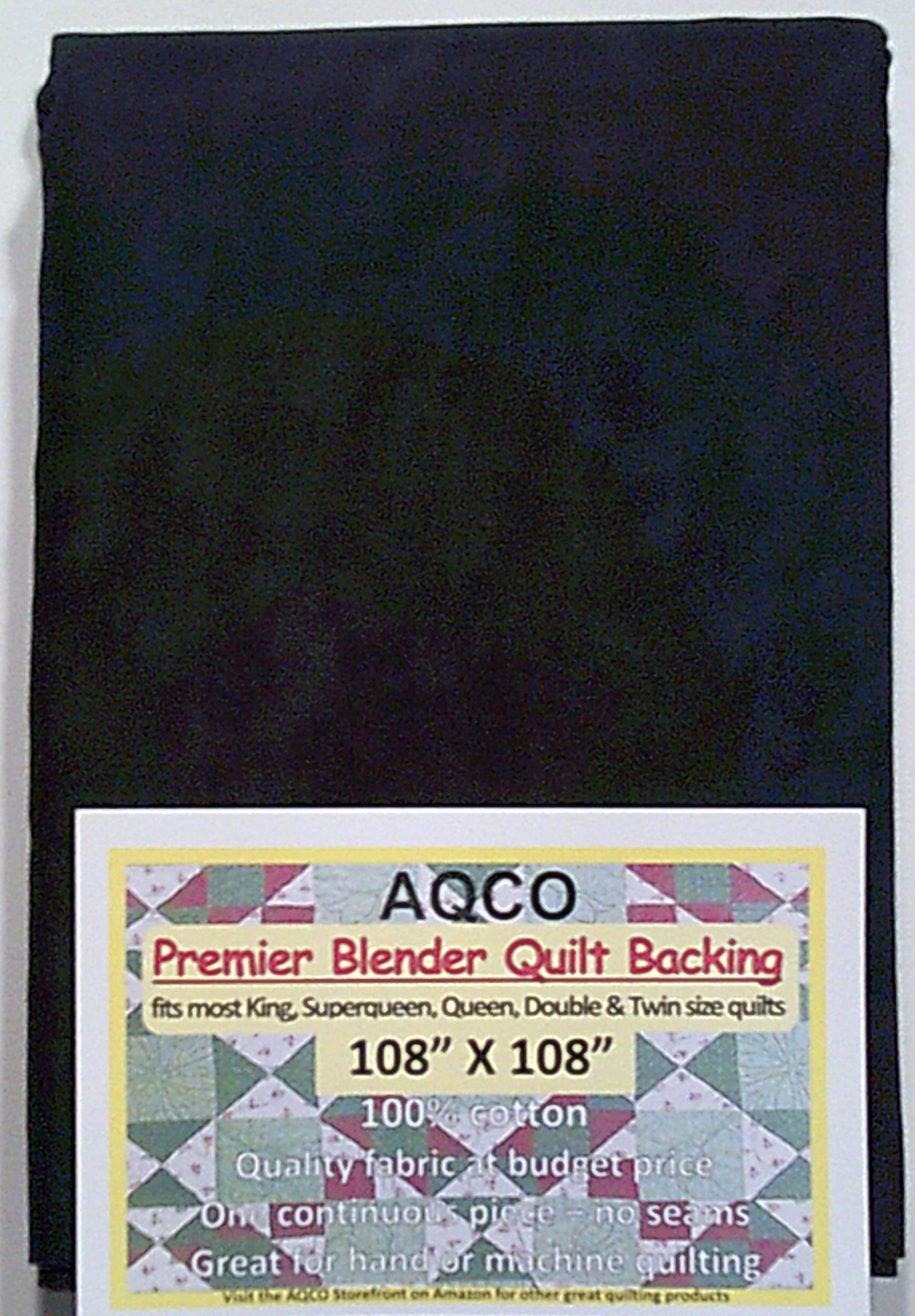 Premier Quilt Backing, King, Seamless, Blender Black, 108"x108", by AQCO