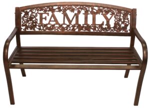 leigh country family metal bench