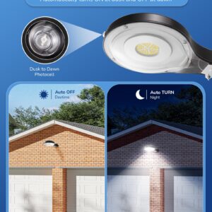 EDISHINE LED Barn Light, Dusk to Dawn Area Lights with Photocell, Outdoor Security Flood Lighting, 10000LM 65W 5000K Daylight, IP65 Waterproof Outdoor Flood Light for Farmhouse Garage Yard Street