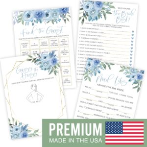 Hadley Designs 40 Floral Funny Bridal Shower Games 20 Guests - Wedding Games for Bridal Shower Games for Guests, Couples Wedding Shower Games for Couples, Bridal Party Games, Bridal Shower Bingo Game