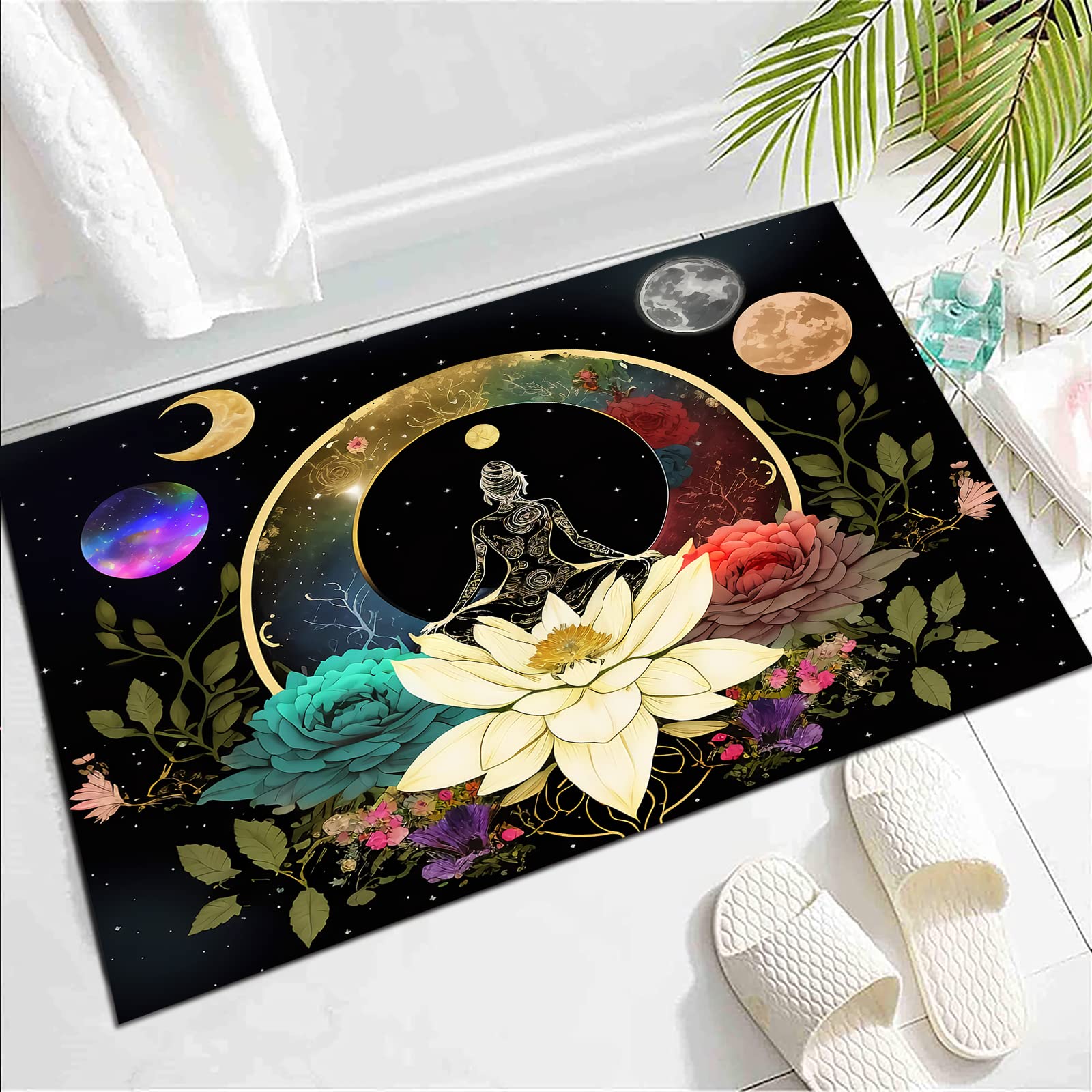 ASVELA Skull Mushroom Animal Sun Moon Life Tree Area Rug Design Carpet for Bedroom Living Room Home Decoration