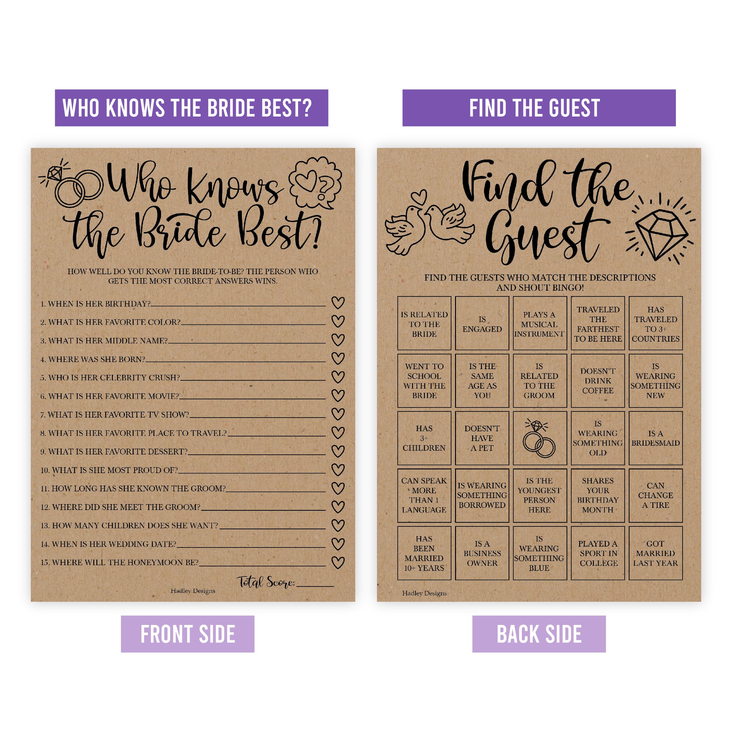 40 Rustic Funny Bridal Shower Games 20 Guests - Wedding Games For Bridal Shower Games For Guests, Couples Wedding Shower Games For Couples, Games For Bridal Shower Bingo Game, Bridal Party Games