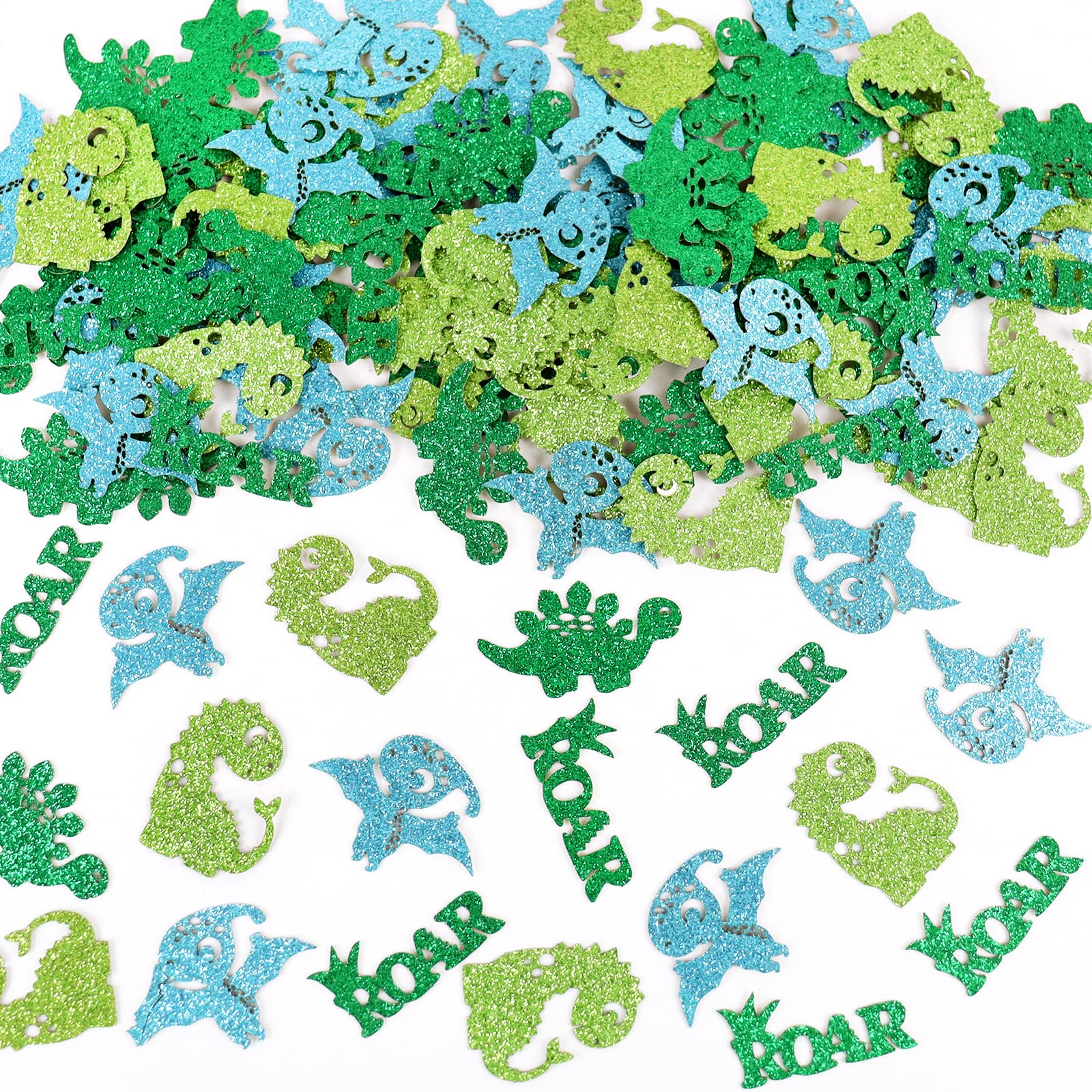 Keaziu 200PCS Dinosaur Confetti Cute Dino Theme Roar Birthday Party Baby Shower Table Confetti Kids Boys Girls Table Confetti Party Decoration for Baby Shower Children Birthday Party Decor