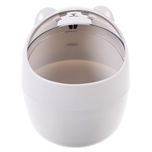 VANZACK Mini Trash Can with Lid Desk Trash Can Small Garbage Cans Wastebasket for Desktop