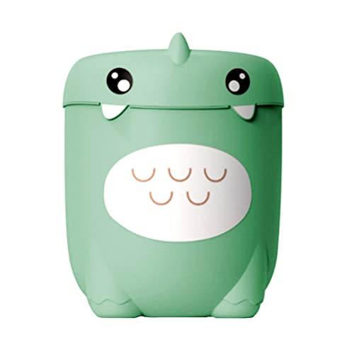 Beavorty Kawaii Room Decor Dinosaur Trash Can Cute Garbage Bin Animal Shape Rubbish Container Plastic Wastebakset for Kitchen Bedroom Bathroom Light Trash Cans