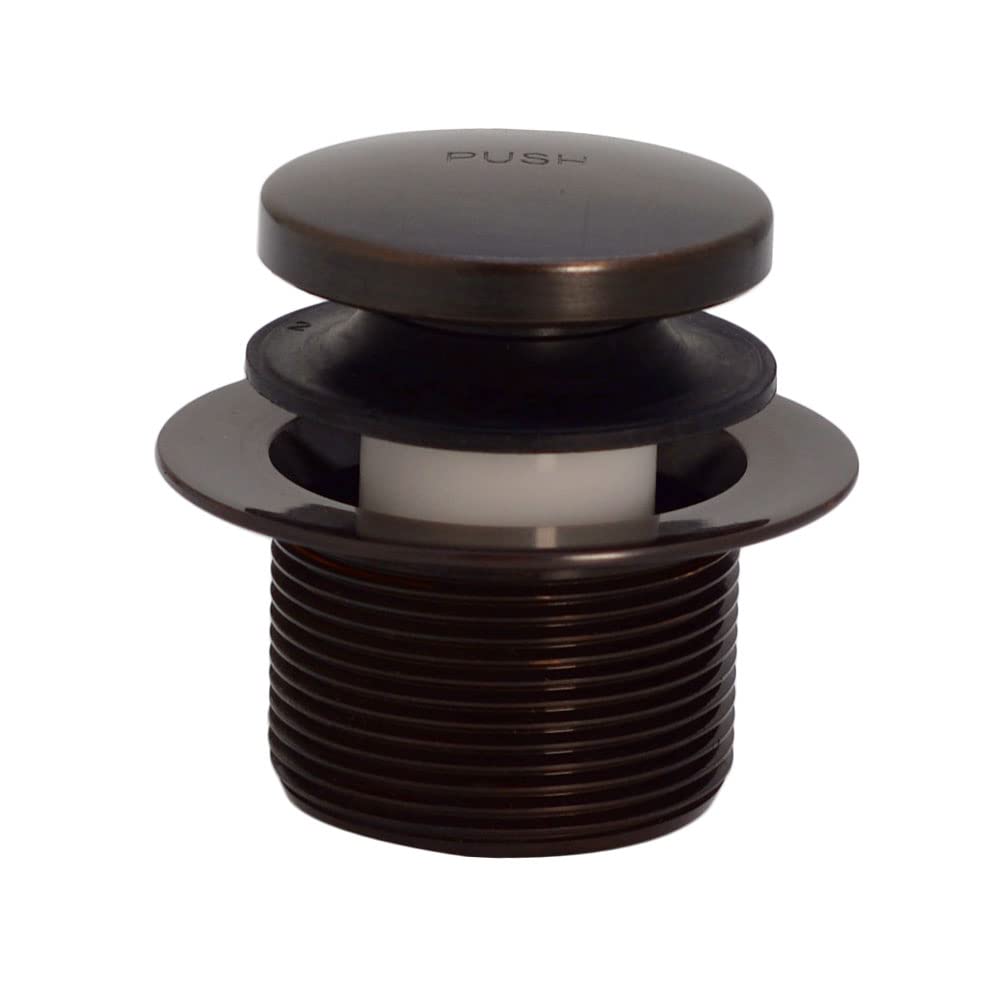 Westbrass D3322-12A 1-1/2" NPSM Tip-Toe Bathtub Drain Plug - Coarse Thread, Antique Bronze