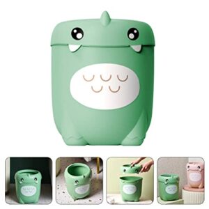 Beavorty Kawaii Room Decor Dinosaur Trash Can Cute Garbage Bin Animal Shape Rubbish Container Plastic Wastebakset for Kitchen Bedroom Bathroom Light Trash Cans