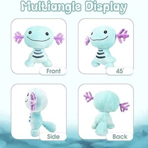 OMG ALL STORE Axolotl Plush Salamander Toy Fun and Soft Plush Stuffed Toy for Game Fans Gift Soft Stuffed Pillow Doll for Kids and Adults (8 Inch) (Blue)