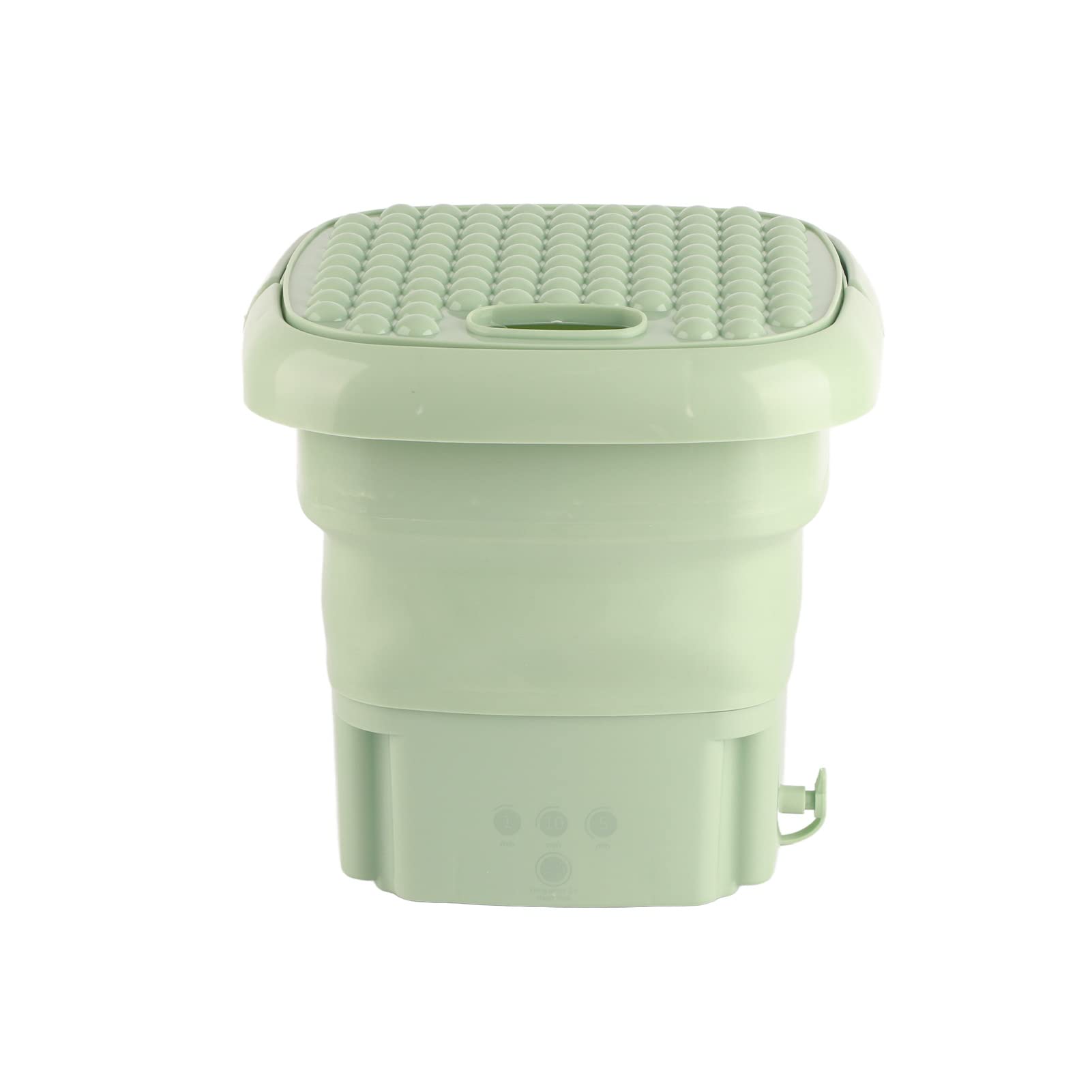 Portable Washing Machine,Mini Portable Washing Machine Foldable Small Laundry Machine with Drain Basket for Washing Baby Clothes, Underwear Suitable for Camping,Travel, Small Spaces(Green)