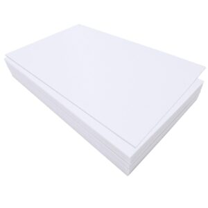 jtnohx stiff felt sheets, 32 pcs felt fabric, 7"×11.3" color felt for crafts, craft felt square for sewing embroidery handwork and festivals party (white)