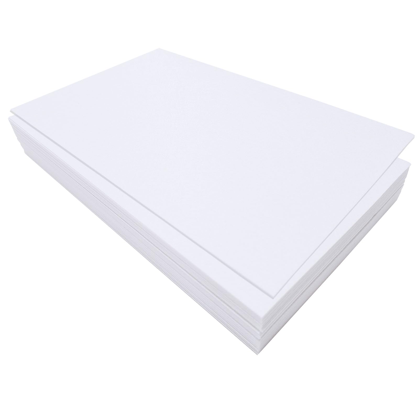 Jtnohx Stiff Felt Sheets, 32 Pcs Felt Fabric, 7"×11.3" Color Felt for Crafts, Craft Felt Square for Sewing Embroidery Handwork and Festivals Party (White)