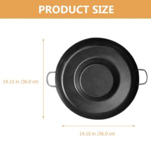 Happyyami Frying Concave Pan Stainless Steel Griddle Concave Discada Disc Cooker High Heat Cooking Skillet Heavy Duty Comal Para Freir for Home Kitchen Supplies