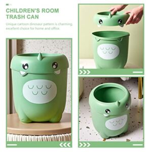 Beavorty Kawaii Room Decor Dinosaur Trash Can Cute Garbage Bin Animal Shape Rubbish Container Plastic Wastebakset for Kitchen Bedroom Bathroom Light Trash Cans