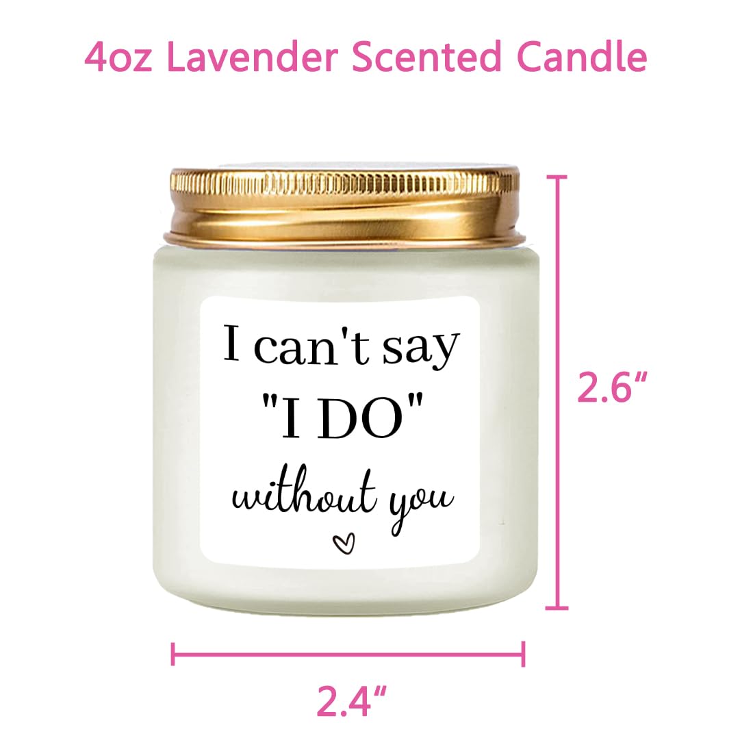 LAMIVEENLA Bridesmaid Gifts Scented Candle Lavender - Funny Matron of Honor Gifts Gifts for Bridesmaids Matron of Honor Proposal Gifts Maid of Honor Proposal Gifts Soy Candle 4oz