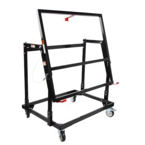 O'SKOOL Panel Handler Cart and Shop Stand, Tilting Panel Carts with Rubber Swivel Casters