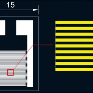 Qunguan IDE（Interdigital Electrode) on ito Glass 80μm Indium-Tin-Oxide Film Superpolar Conductivity Transparent Biosensor Medical Chemical Optical Sensor Chip (15mm×20mm, 12 pcs)