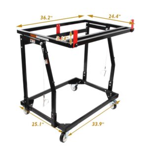 O'SKOOL Panel Handler Cart and Shop Stand, Tilting Panel Carts with Rubber Swivel Casters