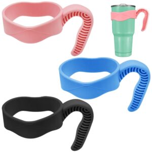 3 pack 20oz tumbler handles,mug handle or cup holder replacement-black,pink,blue