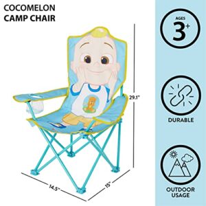 Idea Nuova Kids Indoor-Outdoor Folding Camp Chair with Carry Case, Cocomelon