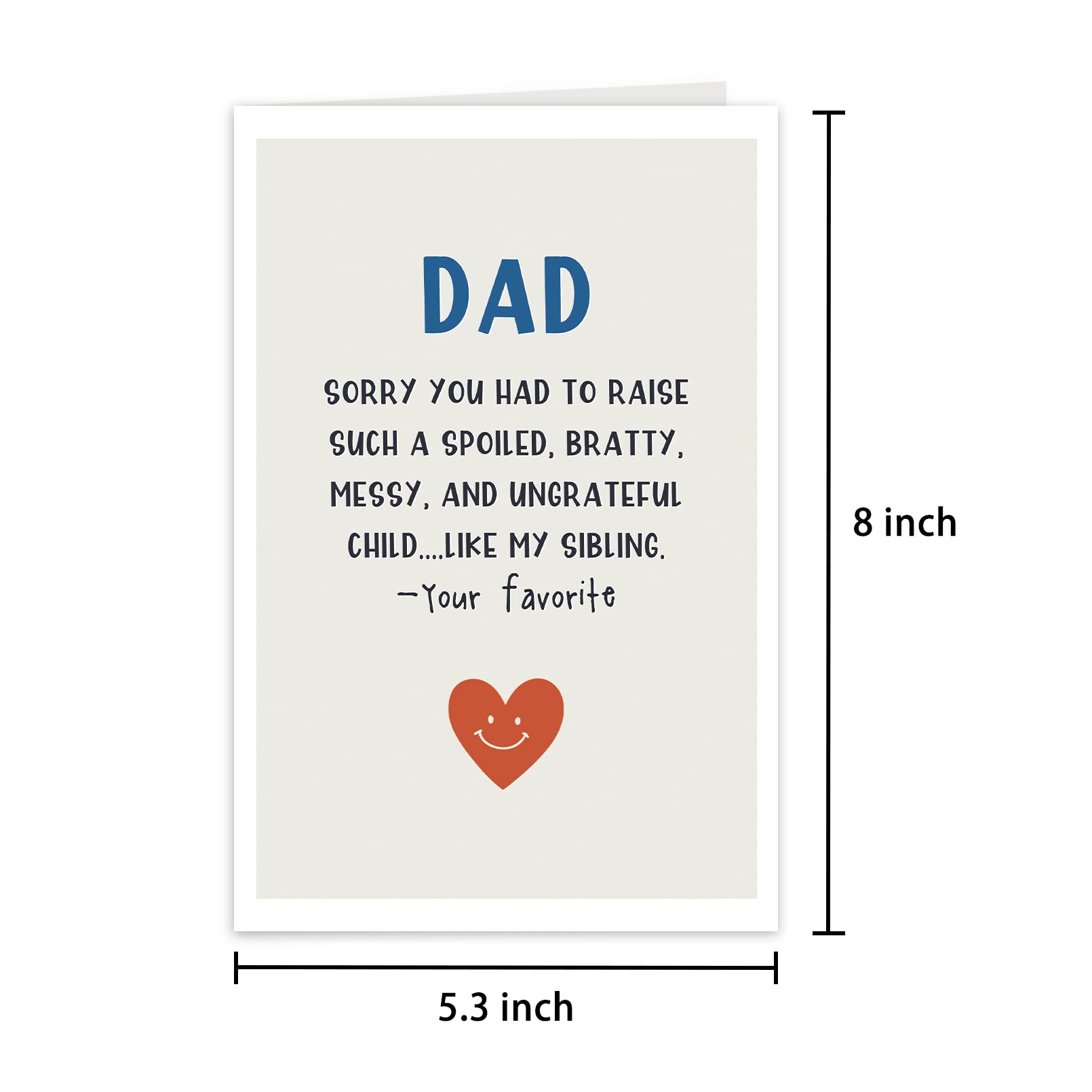 Ulbeelol Humorous Fathers Day Card, Funny Birthday Card for Dad, Hilarious Dad Card, Arrogant Fathers Day Card, Funny Card for Father