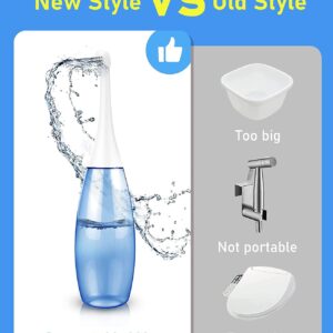 Portable Bidet-Postpartum Care-Peri Bottle for Travel -Portable Bidet 400ml Upside Down, Vaginal Cleaning, Recovery, Hospital Labor and Delivery Essentials - Blue