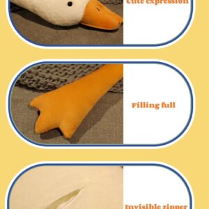 Srutirbo Giant Goose Stuffed Animal, 51.1 Inch Soft Goose Plush Pillow, Cute Duck Plush Toy Swan Plushie Doll Sleeping Hugging Pillows Gift for Girls Boys