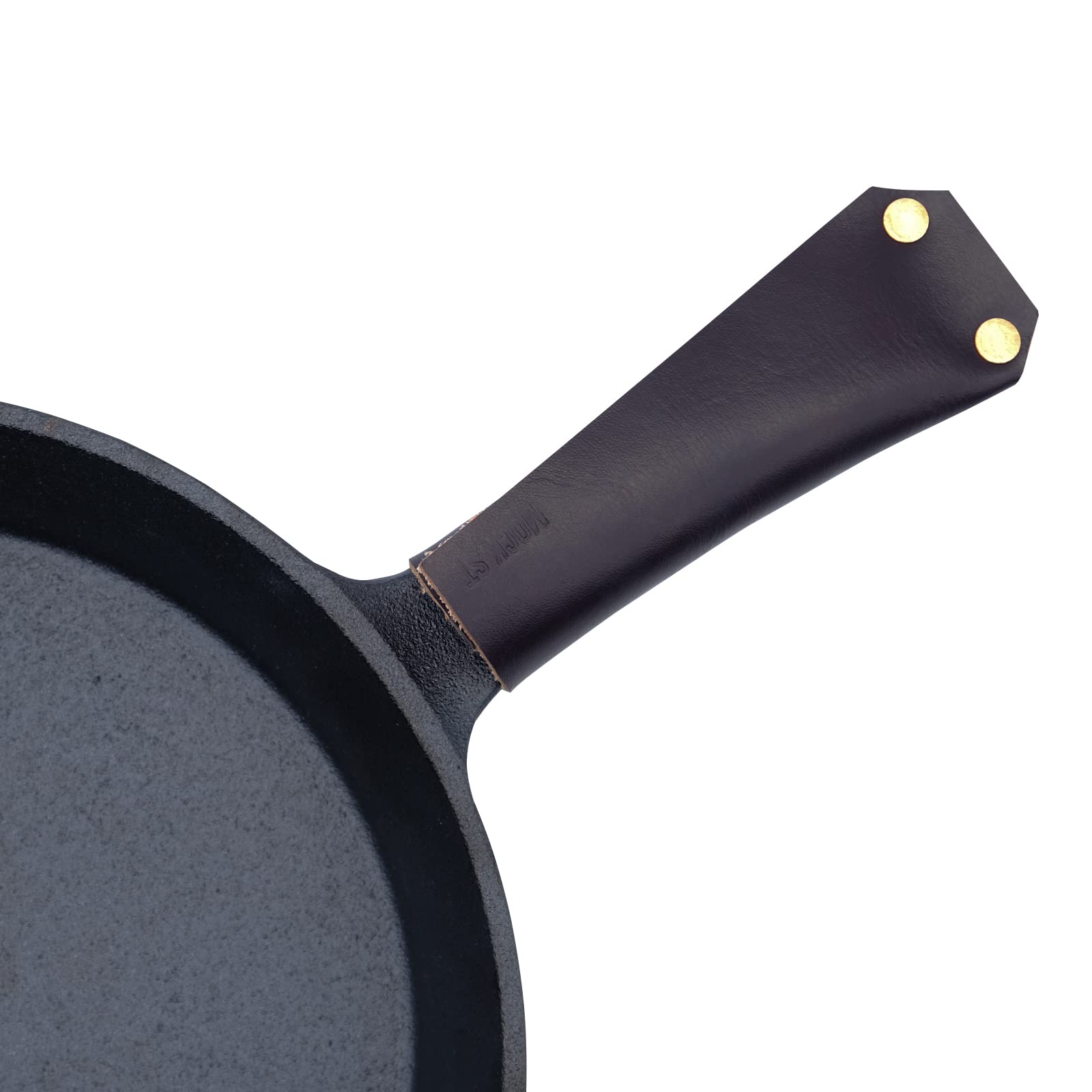 MOCK ST Handmade Leather Cast Iron Skillet Pan Handle Cover - Heat Resistant, Non-Slip, and Fits Most Cookware, for Your Cooking Needs - Made with Genuine Vegetable-Tanned Leather