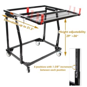 O'SKOOL Panel Handler Cart and Shop Stand, Tilting Panel Carts with Rubber Swivel Casters