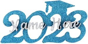 personalized custom name glitter graduation decorations wood sign photo prop class of 2023 2024 2025 2026